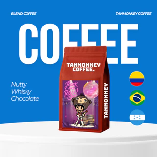 Rock&Roll เมล็ดกาแฟคั่ว Blend Coffee Brazil✖️ Honduras✖️ Colombia Tanmonkey Coffee