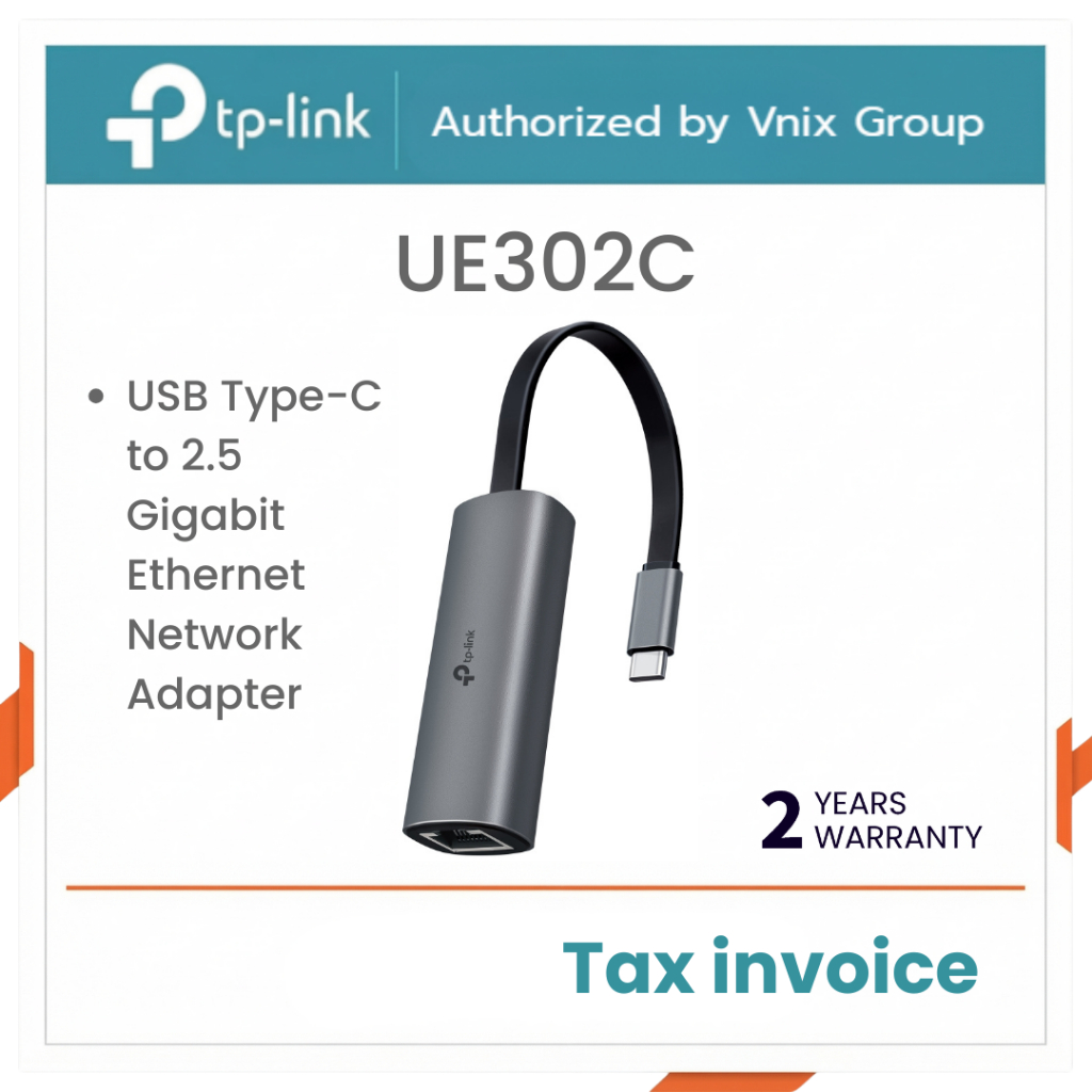 TP-Link UE302C USB Type-C to 2.5 Gigabit Ethernet Network Adapter By Vnix Group