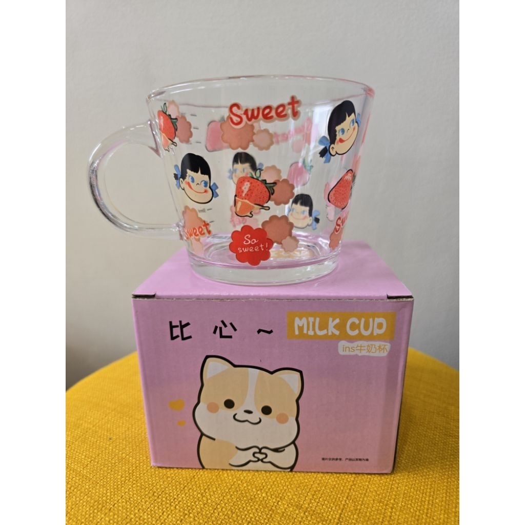 แก้วตวง มีสเกลบอกปริมาตร ลายการ์ตูน 350 ml milk cup