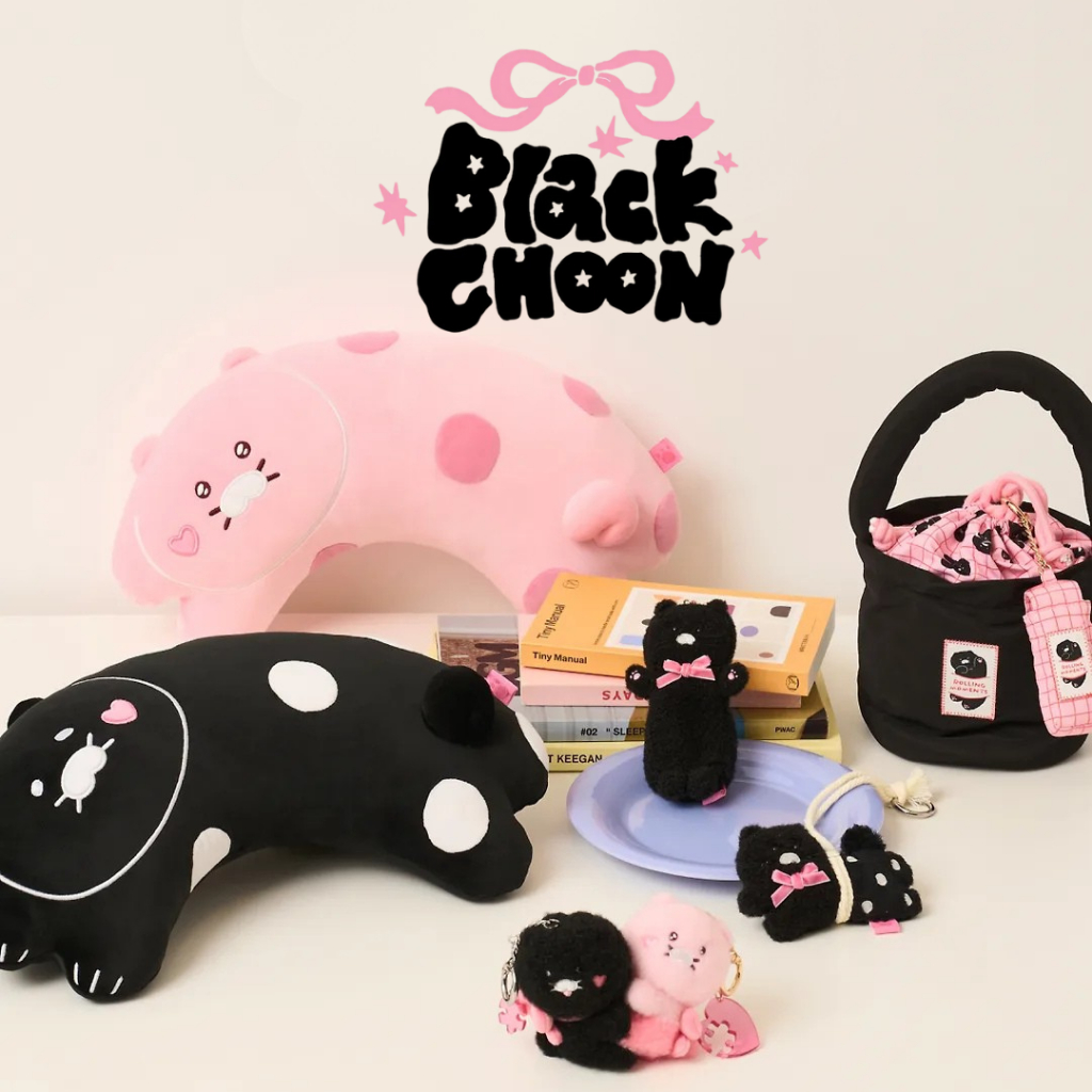 🐈‍⬛KAKAO FRIENDS Black Choonsik Collection Ver.2🖤 พวงกุญแจ / หมอน / ของแต่งรถ for car / กระเป๋าพับได้ 🐾