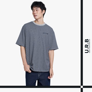 URBAN : MEN'S OVERSIZED STRIPED TEE เสื้อยืดโอเวอร์ไซส์ลายริ…