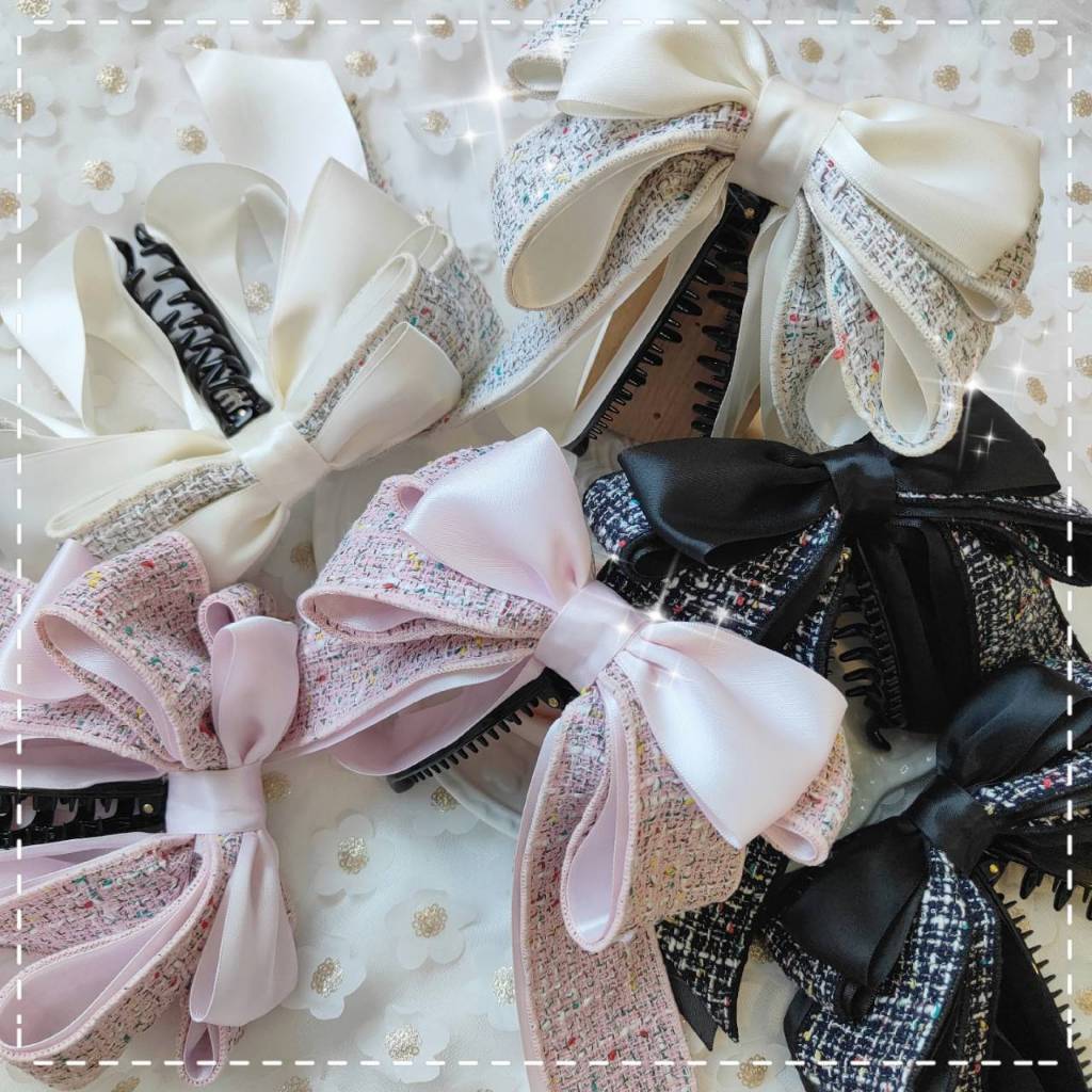 A Dream (3สี🌷) กิ๊บกล้วยริบบิ้นซาติน+ริบบิ้นผ้าทวิต เรียบหรูใช้งานง่าย มีไซร์M/L (พร้อมส่ง🌼)