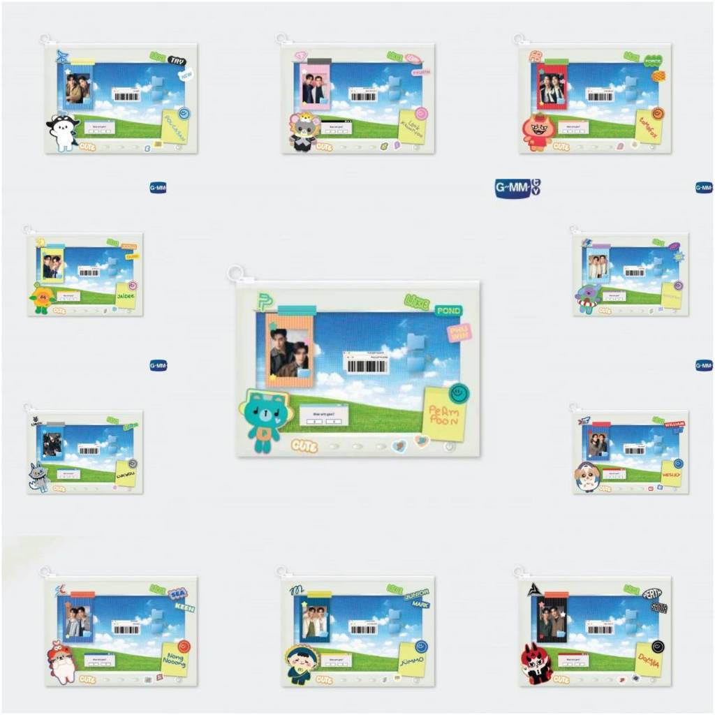 <พร้อมส่ง> แฟ้ม A4 Fandom Character Zip Pocket Folder #Polcasan #Avocean #Lykyou #Permpoon #Jummo #D