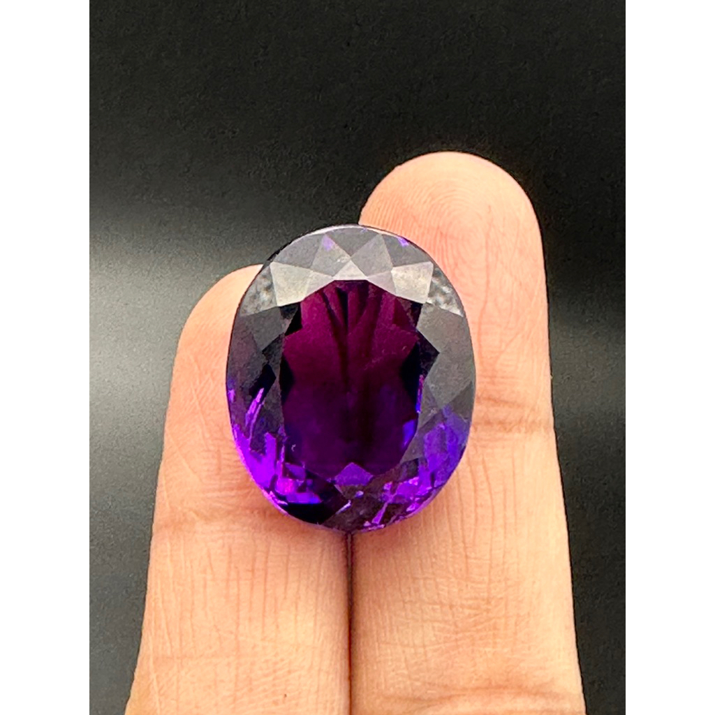 อเมทิสต์ AMETHYST CULTURE OVAL 34 CARATS สี อเมทิสต์ CULTURE ( 1 เม็ด) AMETHYST COLOR เกรดอย่าง ดี 2