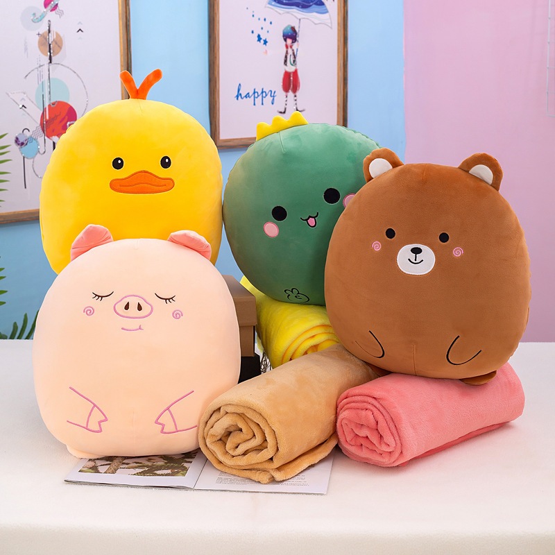 HT ขายส่ง 130฿ หมอนผ้าห่ม หมอนผ้าห่มสุดน่ารัก เป็นได้ทั้งผ้าห่ม หมอน ที่พิงหลัง รูปลักษณ์การ์ตูน พกพาสะดวก ราคา ถูกที่สุด ดีลบีเคเค แกลเลอรีภาพที่ 3