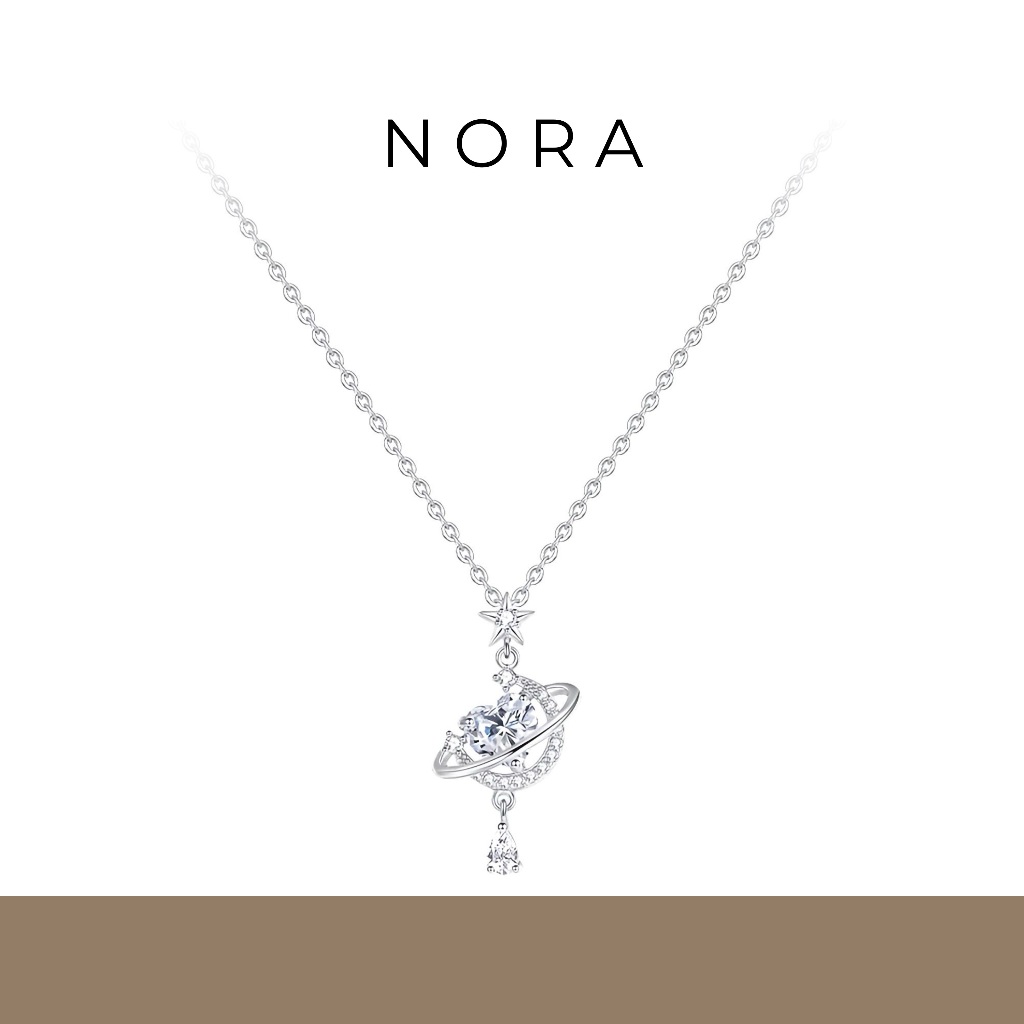 Jewelry สร้อยคอผู้หญิง สร้อยคอรูปหัวใจและพระจันทร์ สร้อยคอจี้แฟชั่น สร้อยคอเงิน ของขวัญ N262102
