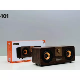 ลำโพงบลูทูธรุ่น MN-101 ดีไซน์คลาสสิก เสียงเบสหนักมาก ไม้แท้ ใช้งานได้USB/TF/บลูทูธ