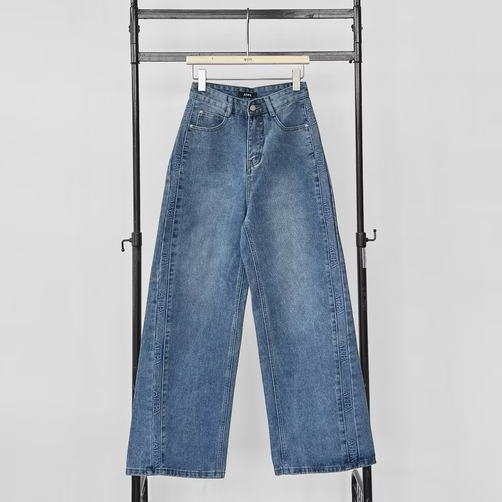 กางเกงยีนสีอ่อนแถบatipaมือ2