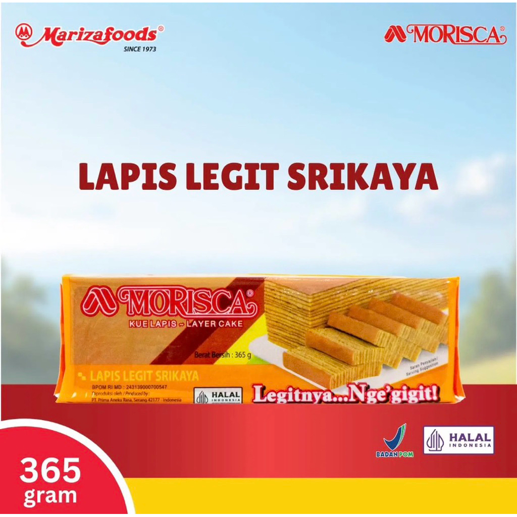 Indonesia Layer Cake Lapis Legit Srikaya Morisca ,365 gram