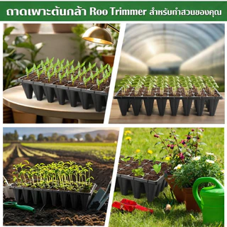 ลึกและหนาขึ้น ถาดเพาะกล้า ถาดเพาะกล้าข้าว ถาดเพาะกล้า 105 หลุม ถาดปลูกต้นไม้ 21/32/50/72/105/128/200 หลุม