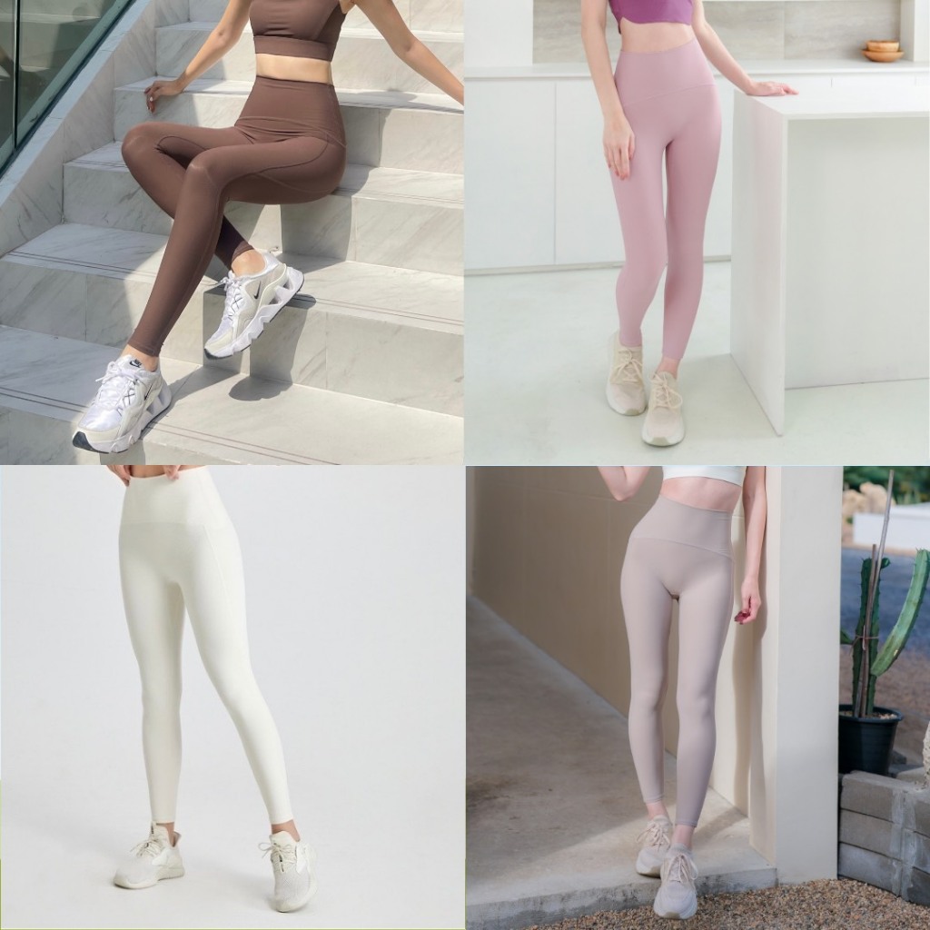 Lunar Gymwear - Cici Legging - เลกกิ้งเอวสูงปิดสะดือเก็บพุงหายวับ เนื้อผ้าร่อง กระชับยืดหยุ่นดี