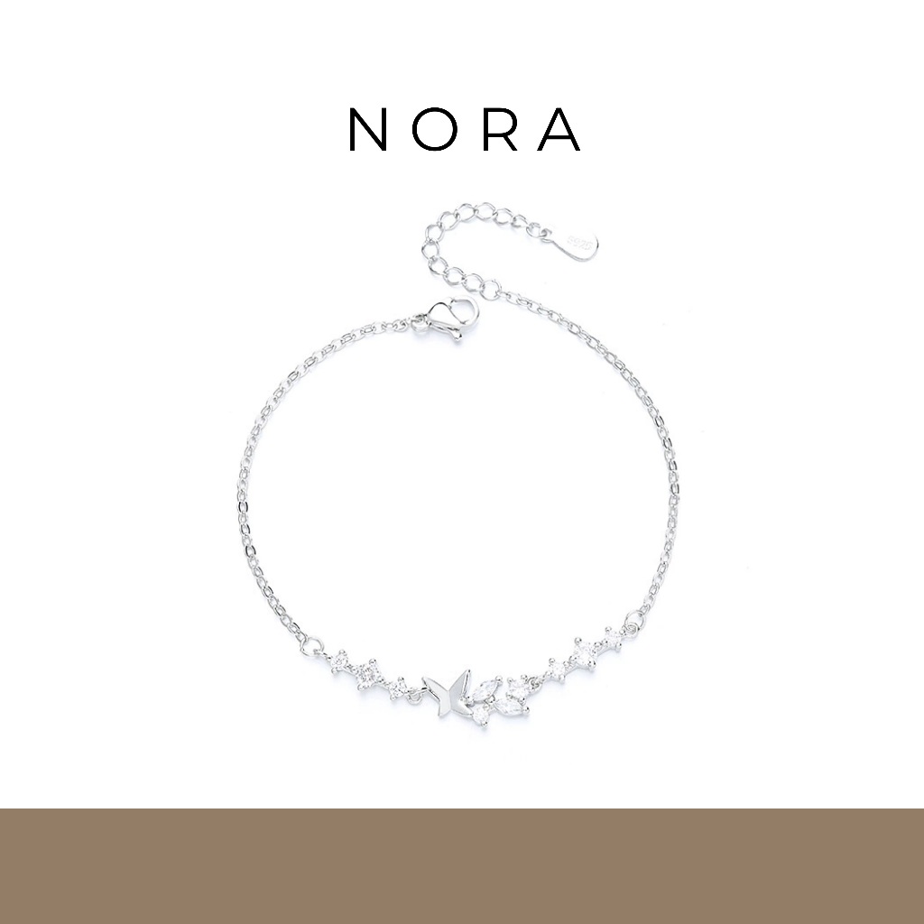 Jewelry สร้อยข้อมือผู้หญิง กำไลโซ่ กำไลเงิน กำไลผีเสื้อ กำไลข้อมือแฟชั่นน่ารัก ของขวัญคู่รัก B262201