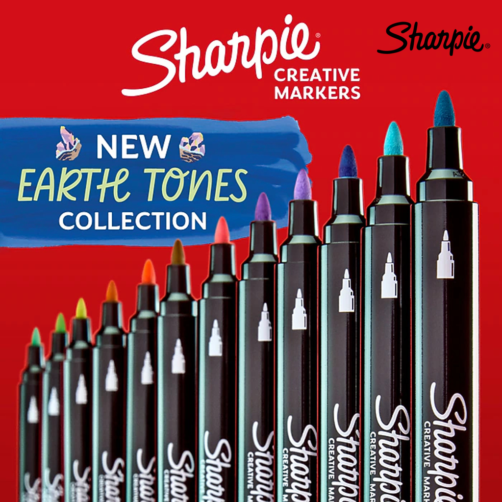 Sharpie أقلام أكريليك رفيعة Earth Tone ‏(12 قلماً) — صورة 2