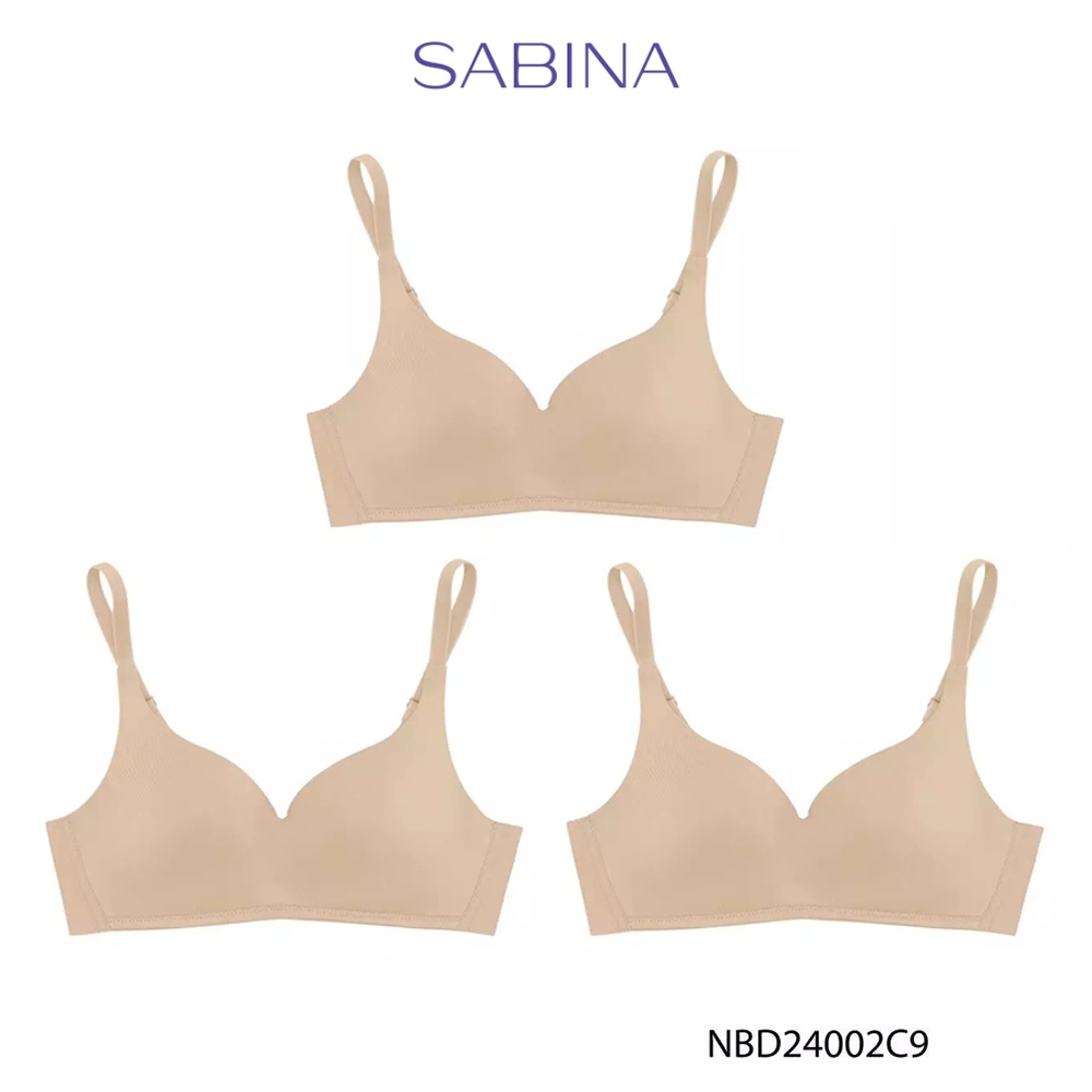[Online Exclusive] (Set 3 ชิ้น) Sabina Perfect Bra Level 1 เสื้อชั้นใน ไร้ตะเข็บ ไร้โครง รหัส NBD240