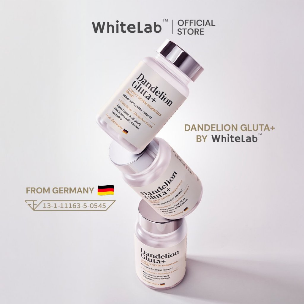 Whitelab Dendelion Gluta plus กลูต้าดีท็อกซ์ผิวใส ลดสิว ลดผื่น ผิวสะอาดจากภายใน