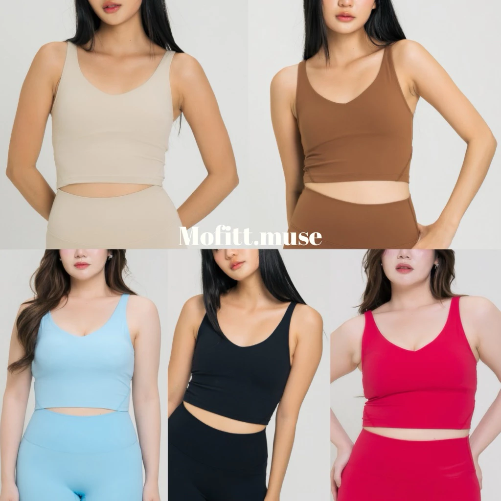Mofitt.muse| Define Bra สปอร์ตบราตัวยาวออกกำลังกาย S-2XL ใส่วิ่งเล่นโยคะ พิลาทิส ตีแบต เทนนิส มีฟองน้ำ ใส่เที่ยว