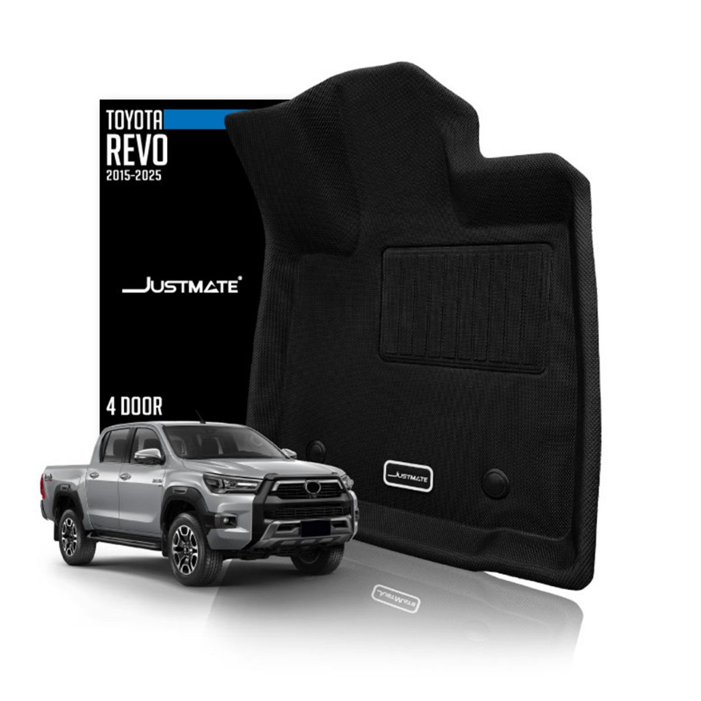 [JUSTMATE] TOYOTA พรมปูพื้นรถยนต์ REVO 4D 2015 - 2025 AT/MT เกียร์อัตโนมัติ / เกียร์ธรรมดา