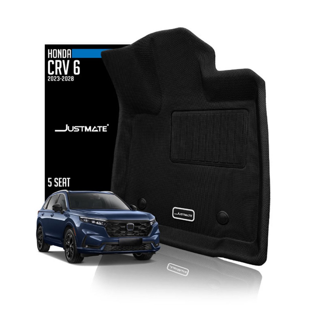 [JUSTMATE] HONDA พรมปูพื้นรถยนต์ CRV G6 2023 – 2028 5 Seat ใช้ได้กับ น้ำมัน และ e:HEV