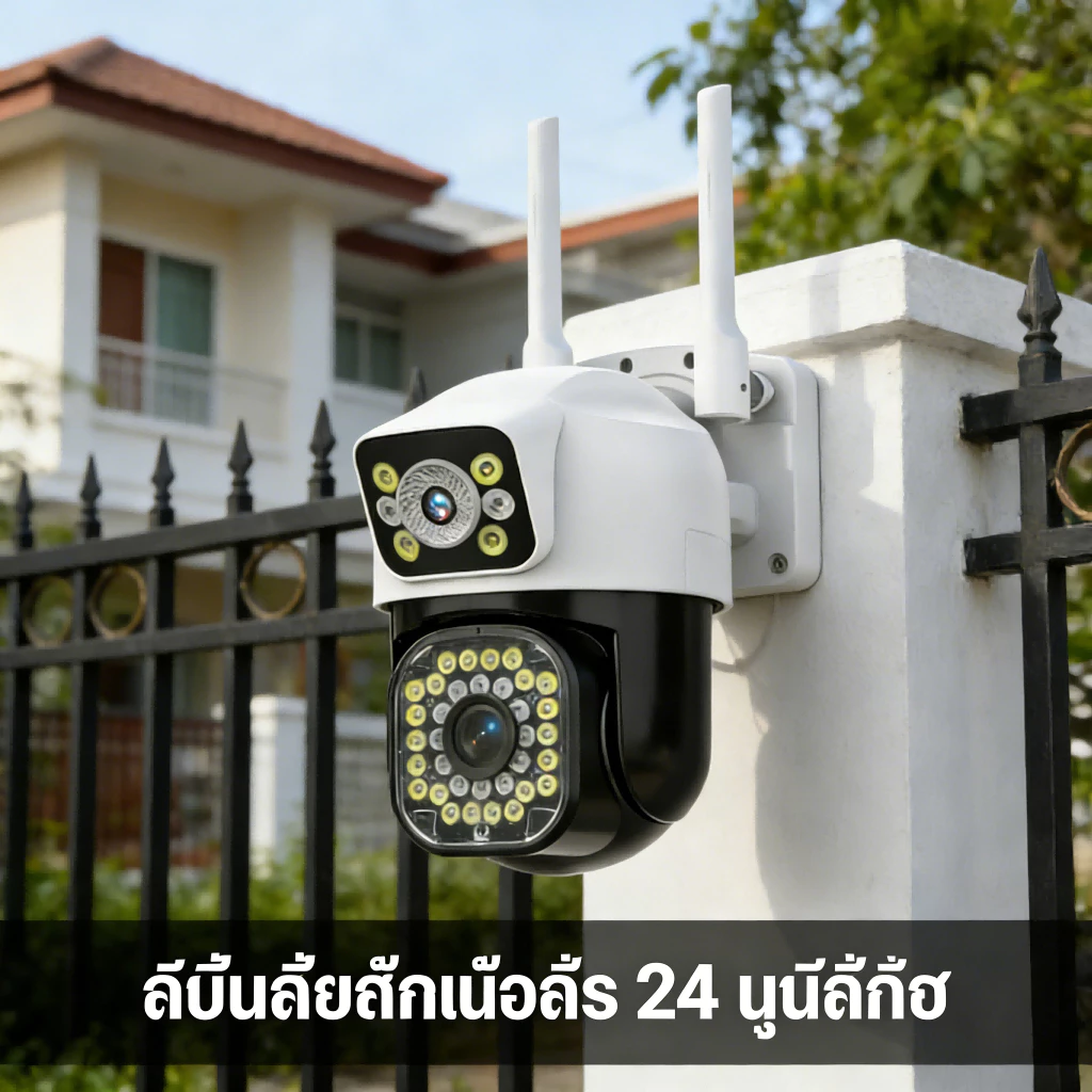 YOOSEE กล้องวงจรปิด ไร้สาย 8MP เลนส์คู่ กันน้ำ กลางคืนชัดเจน ตรวจจับเคลื่อนไหว 360° พูดคุยสองทาง thumbnail 3