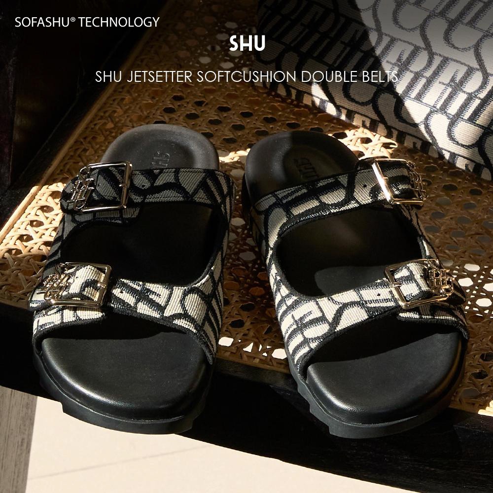 SHU JETSETTER SOFASOFT DOUBLE BELTS BLACK