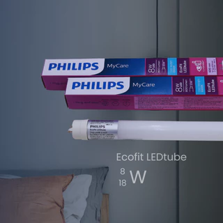 หลอดไฟ ฟิลิปส์ Philips LED tube T8 18W หลอดนีออนฟิลิปส์ รุ่น LED Ecofit (1200mm.)*แพ็ค 10 ดวง