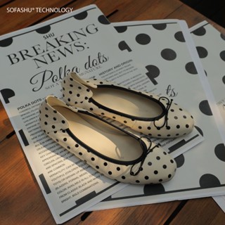 SHU SOFYSOFA POLKA DOTS รองเท้าหนังแกะ