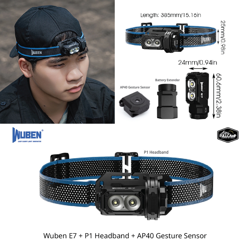 Wuben E7 TYPE-C ไฟหน้า แบบชาร์จไฟได้ 1800 ลูเมนส์ ประกันร้าน 1 ปี