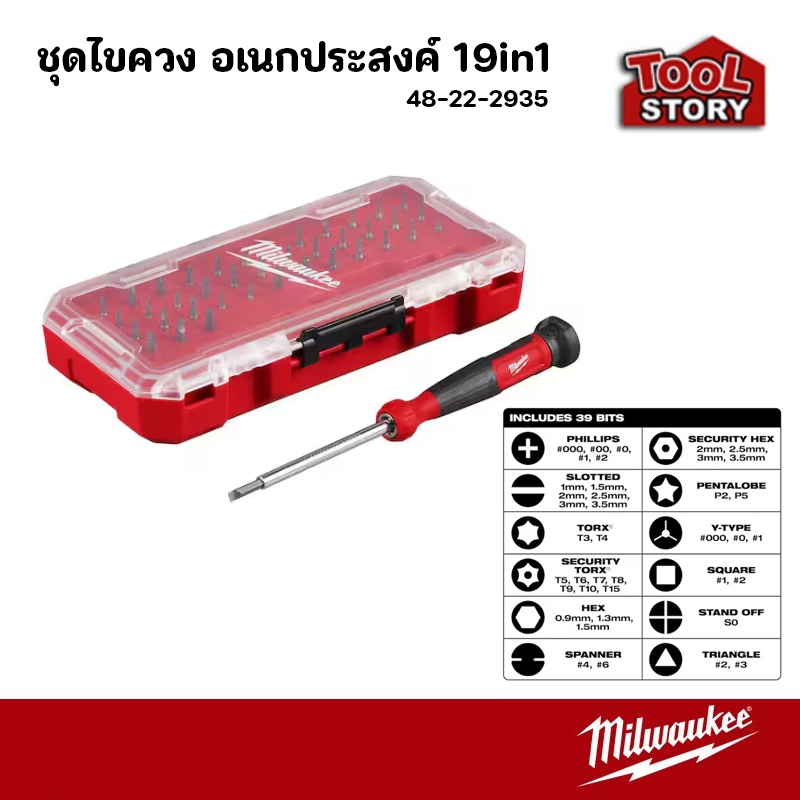 Milwaukee ชุดไขควง อเนกประสงค์ 39in1 48-22-2935