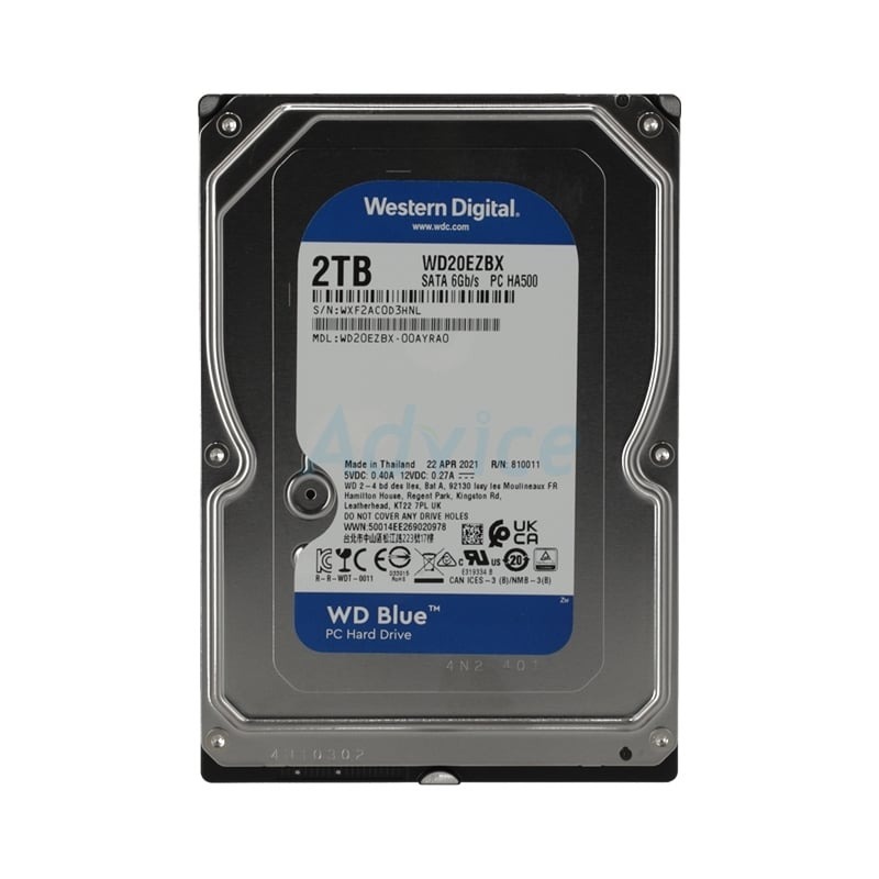 2 TB HDD WD BLUE (7200RPM, 256MB, SATA-3, WD20EZBX)