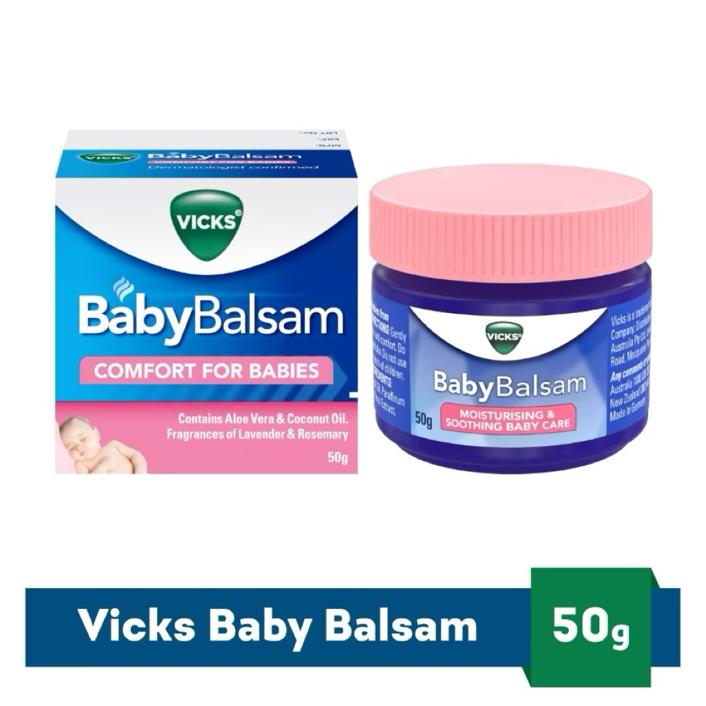 VICKS Baby Balsam Moisturising & Soothing Baby Care Rub 50g