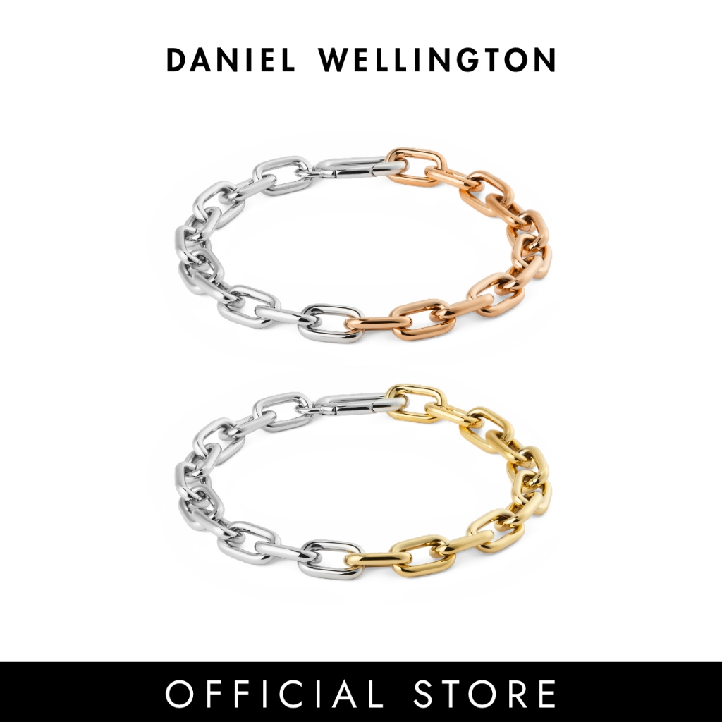 (Pre-Order) (Pre Order) Daniel Wellington สร้อยข้อมือ Contrast Link Bracelet Two Tone Rose Gold/Gold 165mm/175mm