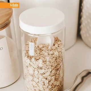 ide'e [แพค 4 ใบ] ขวดโหลพลาสติก ความจุ 1,000 ml. (PNP3602) มีช้อนตักให้ในโหล ใช้ใส่เครื่องปรุง ใส่ผงชา-กาแฟ ใช้งานสะดวก
