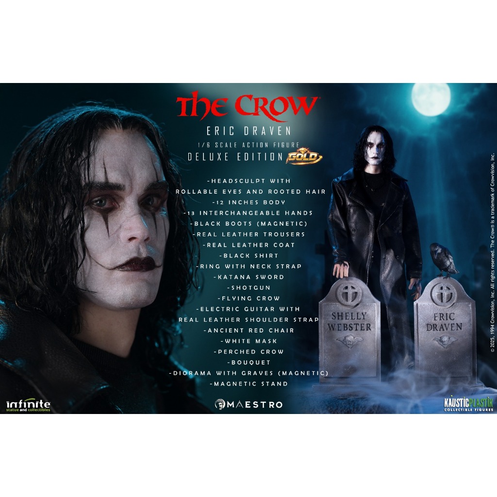 พรีออเดอร์ Kaustic Plastik KP 43224 1/6 THE CROW ERIC DRAVEN LUXURY Deluxe Edition GOLD