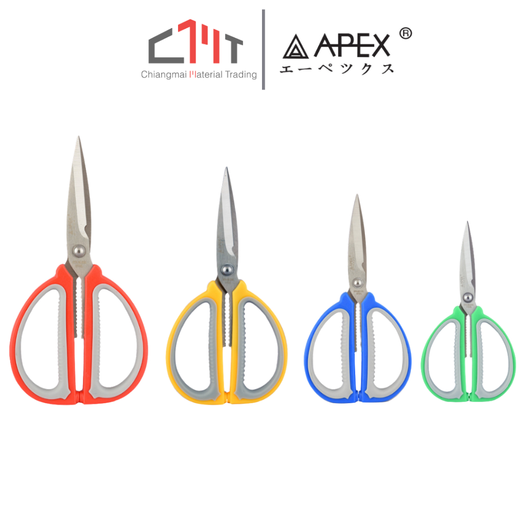 APEX กรรไกรตัดทั่วไป ด้ามสี No.ZJ-00