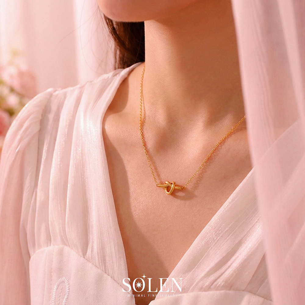 Solen Infinity Love สร้อยคอดีไซน์ปมรักนิรันดร์ สแตนเลสแท้  ใส่ติดตัวได้ ของขวัญวาเลนไทน์