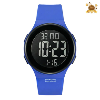 นาฬิกาข้อมือ TOMI - โทมิ แท้ รหัส TM1 กันน้ำ 100% ไฟ LED เต็มจอ หน้าปัดกลม 42 MM. สายซิลิโคนเรซิ่น มี 15 สี