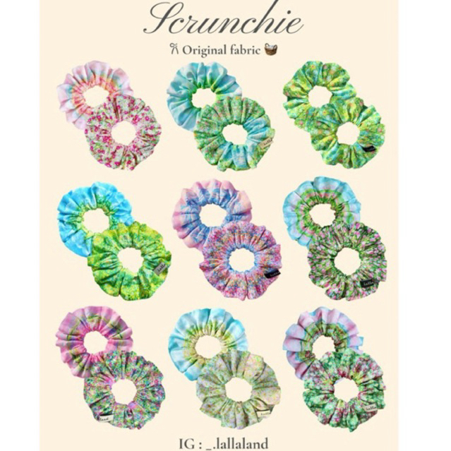 ยางมัดผม/ยางรัดผม Scrunchie Lallaland สินค้าพร้อมส่ง