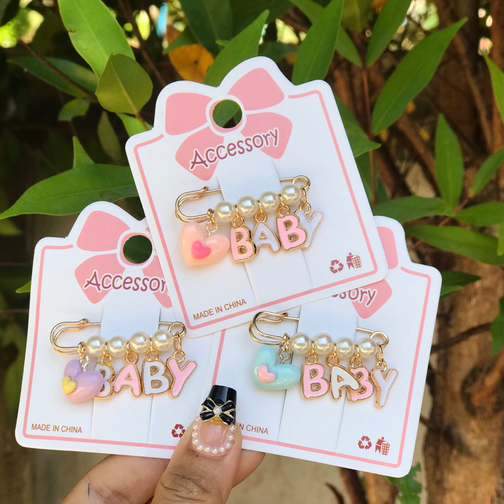 BangTao🌷U.1 เข็มกลัดคนท้อง BABY สุ่มสี ขนาด 3.8 ซม. ติดเสื้อผ้า กระเป๋า ฮิญาบ เข็มกลัดปรับเอวกางเกง สินค้าพร้อมส่ง