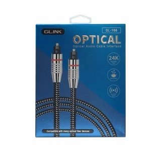 GLINK รุ่น GL-166 OPTICAL Audio Cable Interface สายออฟติคอล สายถัก ยาว 2เมตร / 3เมตร (แท้ประกันศูนย์) GL166