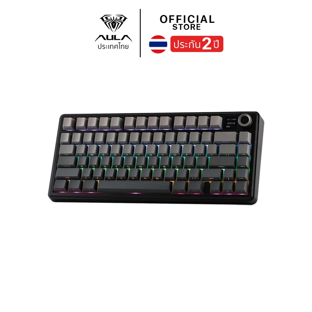 คีย์บอร์ดไร้สาย - AULA F75Max - Display Gasket Mechanical Keyboard คีย์ไทย รับประกัน 2 ปี - รูปที่ 2