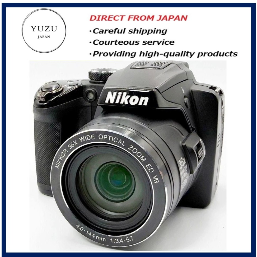 Pre-owned Product Nikon COOLPIX P500 12.1MP Digital Camera Black 36x Optical Zoom Full HD 1080p From