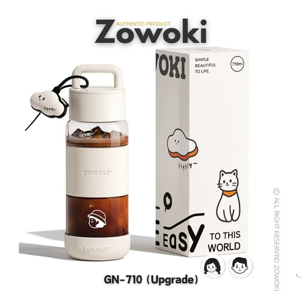 Zowoki GN-710 (Upgrade) กระบอกน้ำ ขวดน้ำพร้อมที่กรองชา เกรดพรีเมี่ยม ความจุ 710 ml.