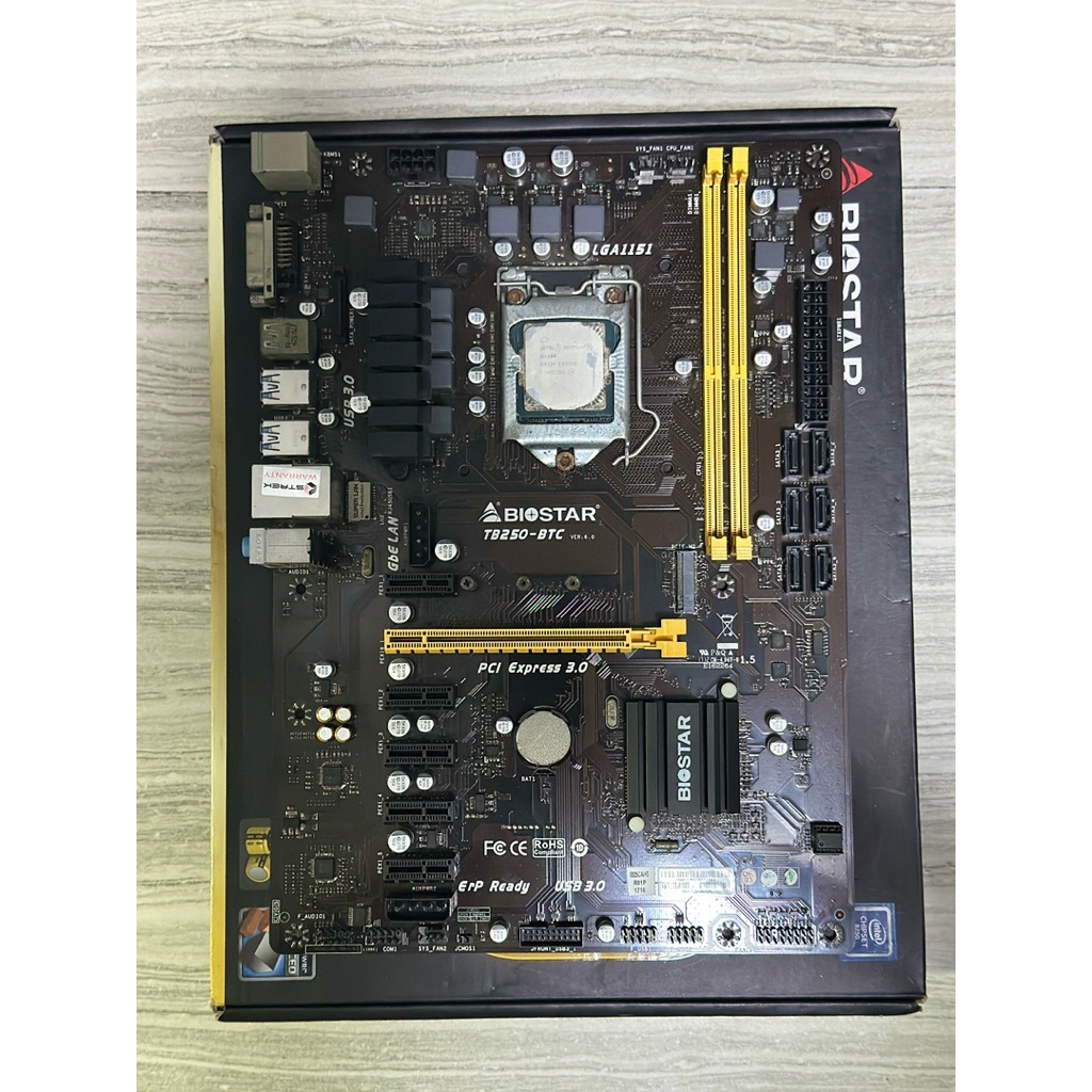 MAINBOARD (เมนบอร์ด) 1151 BIOSTAR TB250BTC PRO DDR4+พร้อมCPU อ่านรายละเอียดก่อนสั่งซื้อ (มีของพร้อมจ