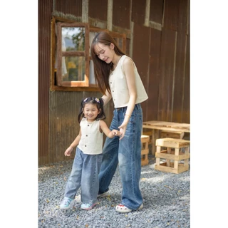 เสื้อครอปแขนกุด กระดุมหน้า ผู้ใหญ่ ไซส์ S - L ด้านหลังเป็นผ้าต่อ (มี 19 สี)