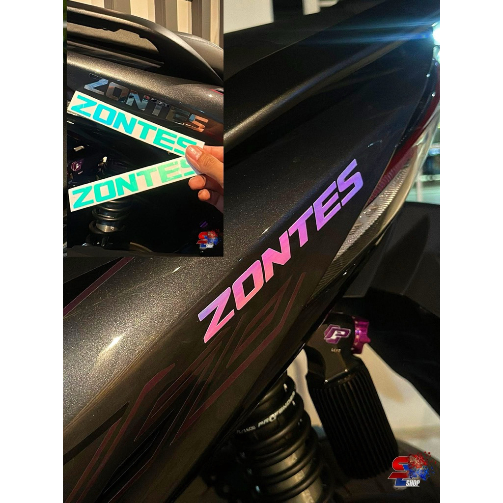 🥇มาใหม่ สติ๊กเกอร์ ZONTES สีโครมเงา รุ้ง เอฟเฟค ขายเป็นคู่ 368D 368G 368K