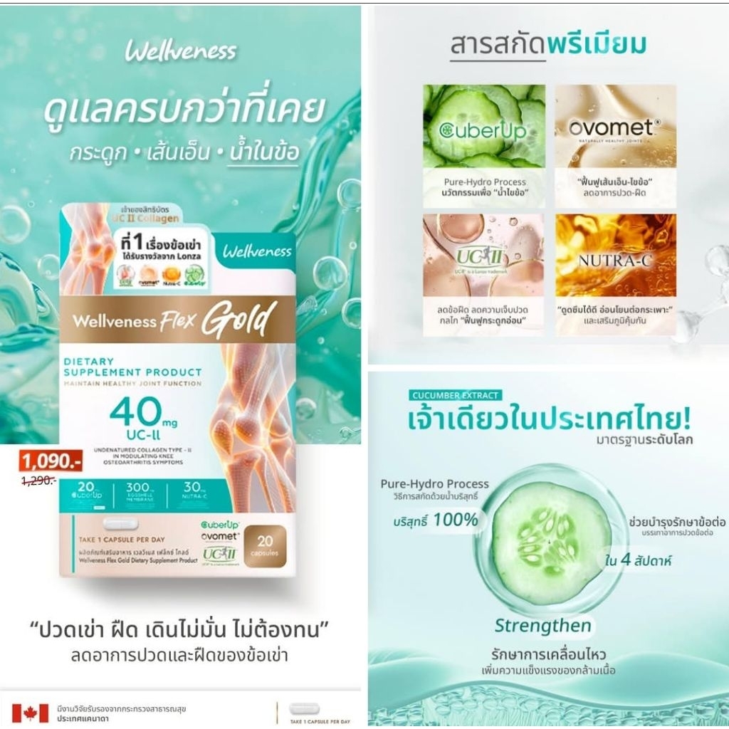 สูตรใหม่ ส่งไว🔥🔥ของแท้ 💯 New Wellveness Wellflex  Flex Dietary Supplement Product