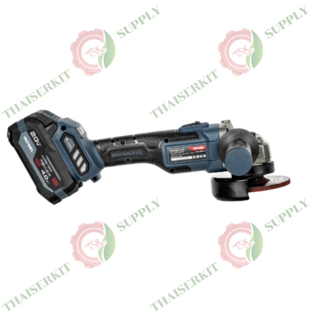 ROWEL รุ่น DGD100RX-S เครื่องเจียรไร้สาย 20V 4″ RX seires พร้อมแบตเตอรี่ 5.0Ah x1 พร้อมแท่นชาร์จ รับประกัน 2ปี พร้อมส่ง ราคา ถูกที่สุด ดีลบีเคเค แกลเลอรีภาพที่ 4