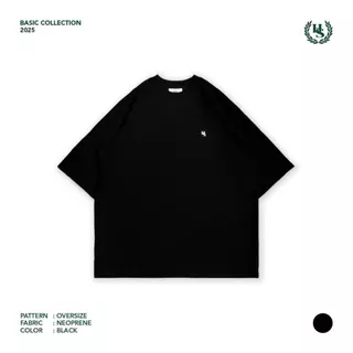Highschool Basic Collection : Relax Comfy Neoprene slopesleeve Oversize เสื้อโอเวอร์ไซส์ - TPB06839