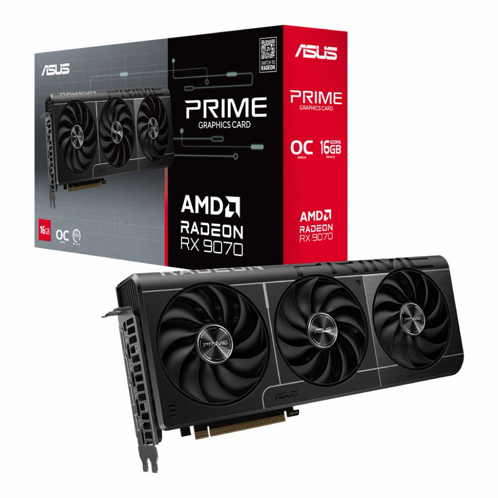 ASUS PRIME RADEON RX 9070 OC EDITION 16GB GDDR6 (PRIME-RX9070-O16G)