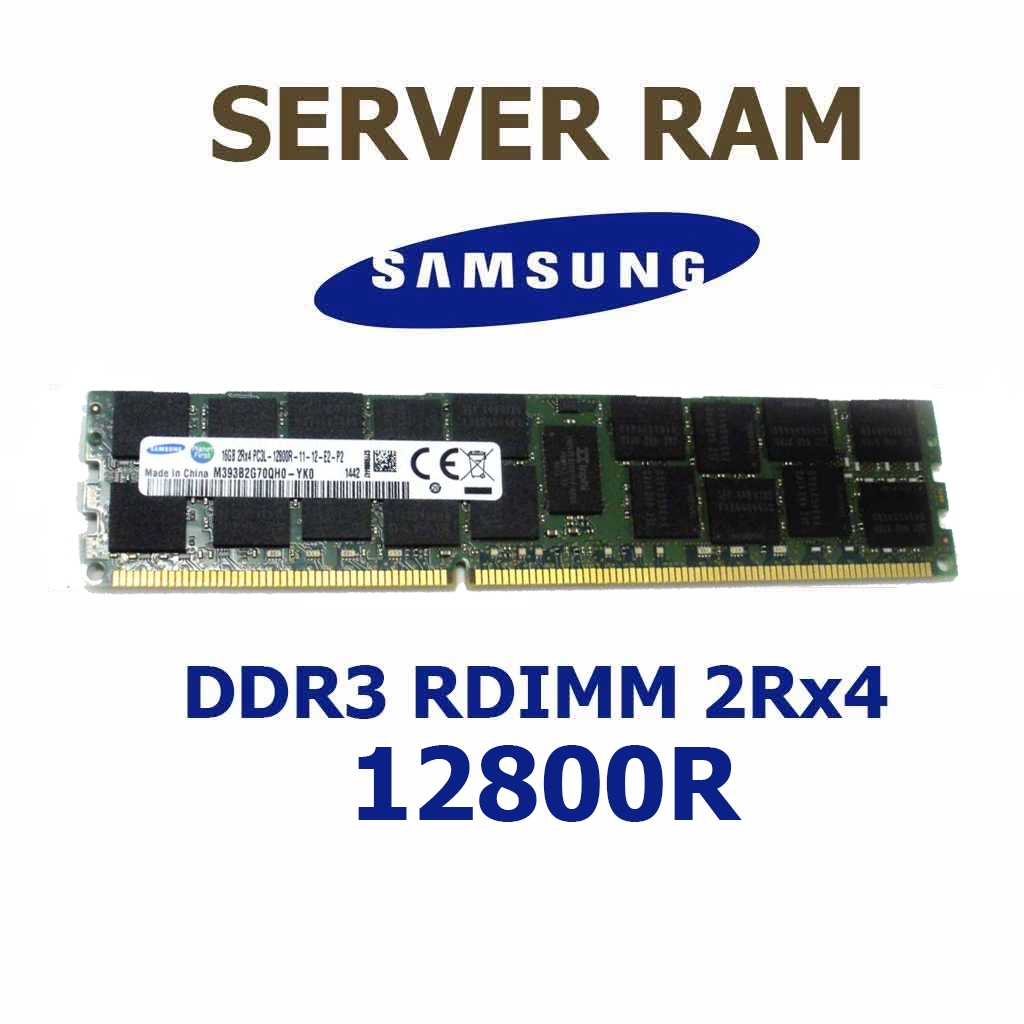 RAM Server Samsung DDR3 16GB 8GB BUS 1600 MHz PC3L-12800R 2Rx4 ECC REG RDIMM Registered X79 T420 T61